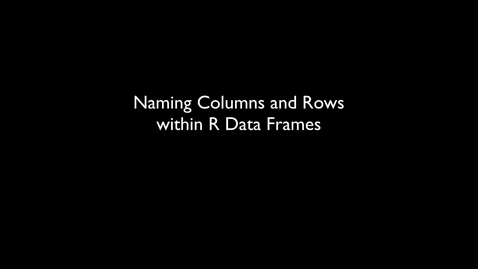 Thumbnail for 2015 RLABS INTRO DataTypes3 Practice NamingColumnsAndRows