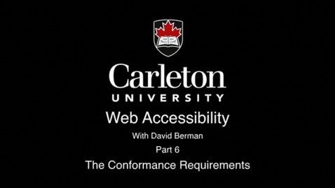 Thumbnail for 6. The Conformance Requirements