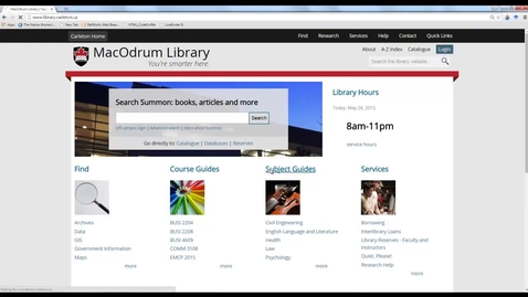 Thumbnail for Carleton University Library Using CBCA Complete