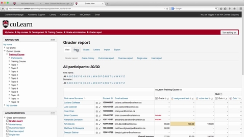 Thumbnail for Moodle 2 8 Gradebook Setup