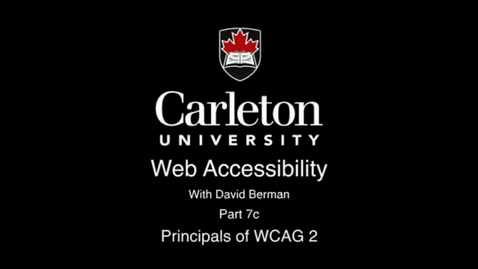 Thumbnail for 7c. Principals of WCAG 2