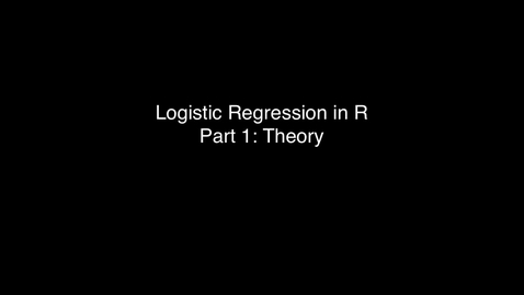 Thumbnail for entry 2015 RLABS MOD2 LogisticRegression Theory