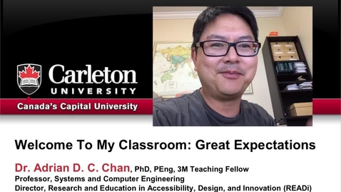 Thumbnail for entry Welcome to My Online Classroom - Adrian Chan