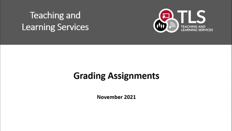 Thumbnail for entry Grading Assignments in Brightspace