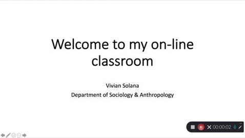 Thumbnail for entry Welcome to My Online Classroom - Vivian Solana