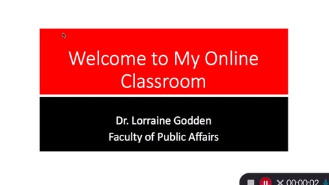 Thumbnail for Welcome to My Online Classroom - Lorraine Godden