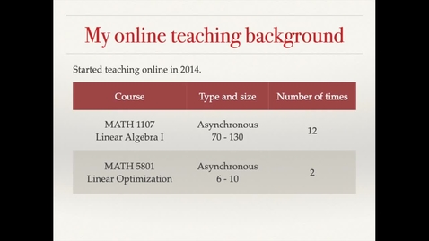 Thumbnail for Welcome to My Online Classroom - Kevin Cheung