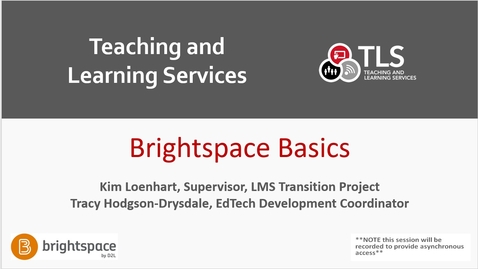 Thumbnail for entry Brightspace Basics: Getting Started in Carleton's New LMS! (Feb. 16)
