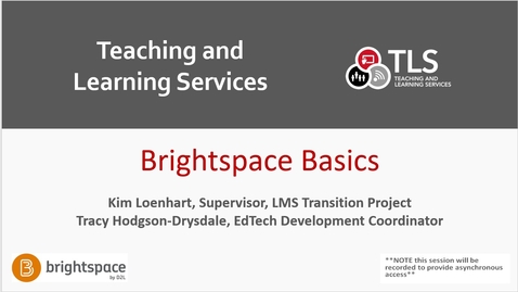 Thumbnail for Brightspace Basics: Getting Started in Carleton's New LMS! (Feb. 16)