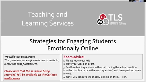 Thumbnail for entry Strategies for Engaging Students Emotionally Online