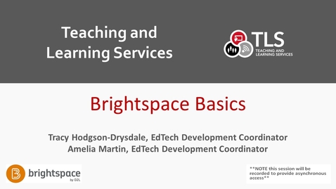 Thumbnail for entry Brightspace Basics: Getting Started in Carleton's New LMS [March 8]