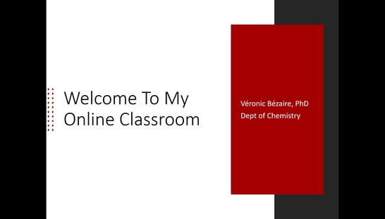 Welcome to My Online Classroom - Veronic Bezaire