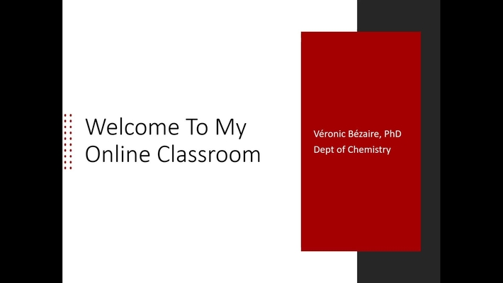 Welcome to My Online Classroom - Veronic Bezaire