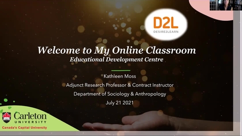 Thumbnail for Welcome to My Online Classroom- Kathleen Moss July 21 2021