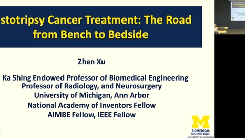 Thumbnail for Bioengineering Seminar - &quot;Non-invasive Histotripsy Cancer Treatment: The Road from Bench to Bedside&quot; - Zhen Xu, University of Michigan