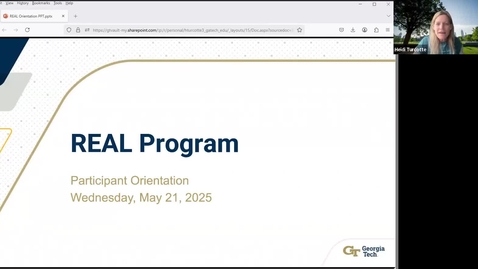 Thumbnail for REAL Program Orientation