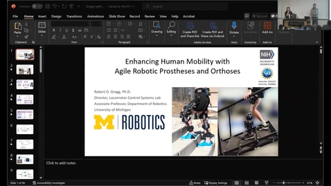 Thumbnail for Robert Gregg - Enhancing human mobility with agile robotic prostheses and orthoses