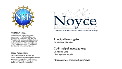 Thumbnail for entry An Exploratory Study: The Role of Social Networks and Self-Efficacy in the Retention of Noyce Teachers - NSF Video Showcase 2019