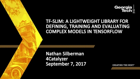 Thumbnail for TF-Slim: A Lightweight Library for Defining, Training and Evaluating Complex Models in TensorFlow - Nathan Silberman