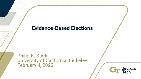 Thumbnail for entry Philip B. Stark - Evidence-Based Elections