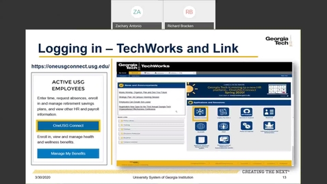 Thumbnail for Introduction to Employee Self-Service and Faculty Self-Service-- Getting Started in OneUSG Connect