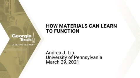 Thumbnail for Andrea J. Liu - How materials can learn to function