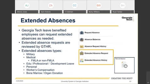 Thumbnail for Introduction To Employee Self Service -- Leave in ESS: Extended Absences