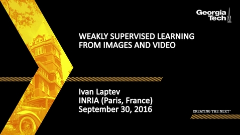 Thumbnail for entry Weakly Supervised Learning from Images and Video - Ivan Laptev