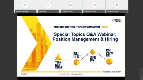 Thumbnail for entry Special Topics Webinar:  Position Management &amp; Hiring-04/30/2020