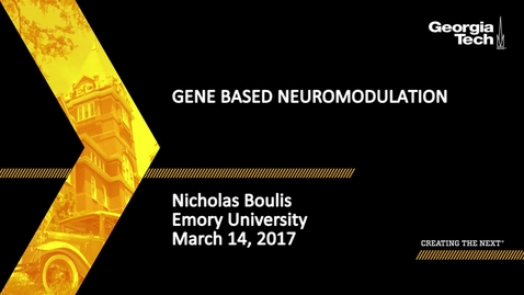 Thumbnail for entry Gene Based Neuromodulation - Nicholas Boulis