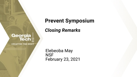Thumbnail for entry Prevent Symposium - Closing Remarks
