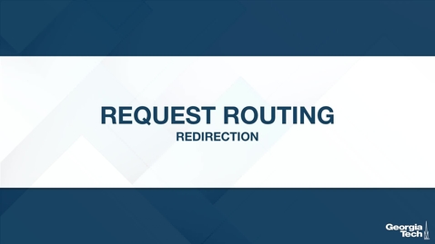 Thumbnail for entry Request Routing: Redirection