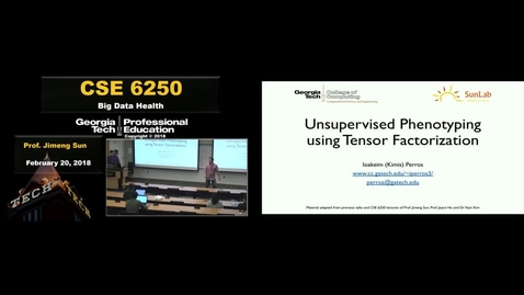 Thumbnail for Unsupervised Phenotyping using Tensor Factorization - Ioakeim Perros