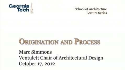 Thumbnail for Origination and Process - Marc Simmons