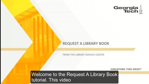 Thumbnail for entry How to request a library book