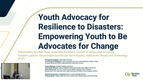 Thumbnail for Allen Hyde — Youth Advocacy for Resilience to Disasters: Empowering Youth to Be Advocates for Change