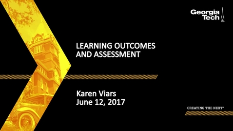 Thumbnail for Learning Outcomes and Assessment - Karen Viars