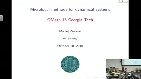 Thumbnail for Microlocal Methods in Dynamical Systems - Maciej Zworski