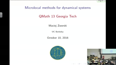 Thumbnail for entry Microlocal Methods in Dynamical Systems - Maciej Zworski