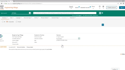 Thumbnail for How to find articles using Compendex