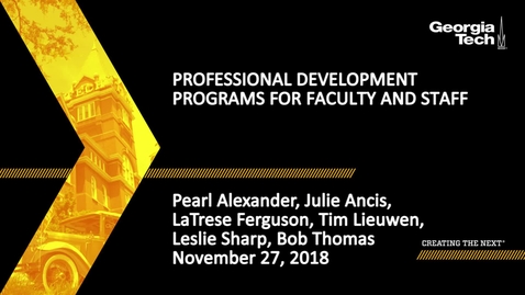 Thumbnail for Professional Development Programs for Faculty and Staff
