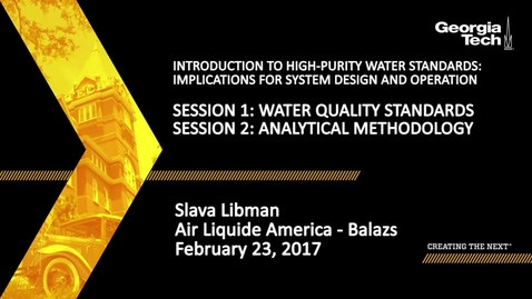 Thumbnail for Water Quality Standards and Analytical Methodology - Slava Libman