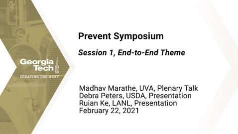 Thumbnail for entry Prevent Symposium - Session 1, End-to-End Theme