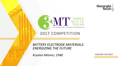 Thumbnail for Battery Electrode Materials: Energizing the Future - Krysten Minnici