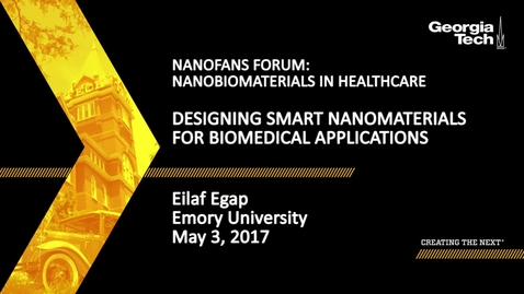Thumbnail for Designing Smart Nanomaterials for Biomedical Applications - Eilaf Egap