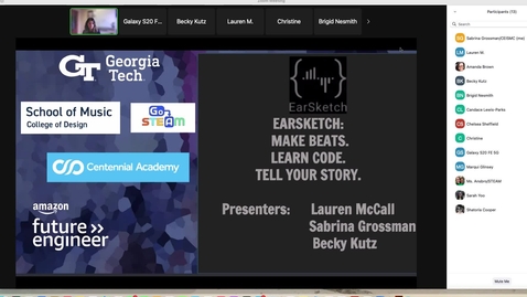 Thumbnail for EarSketch - Make Beats, Learn Code, Tell Your Story.mov