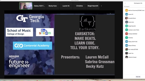Thumbnail for entry EarSketch - Make Beats, Learn Code, Tell Your Story.mov