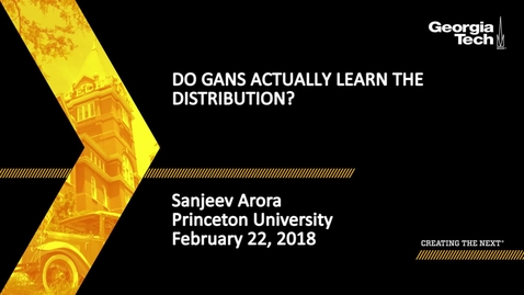 Thumbnail for Do GANs actually learn the distribution? - Sanjeev Arora