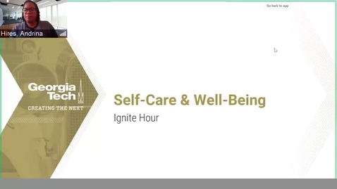 Thumbnail for entry Self-Care &amp; Well-Being