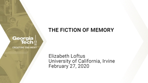 Thumbnail for entry Elizabeth Loftus - The Fiction of Memory